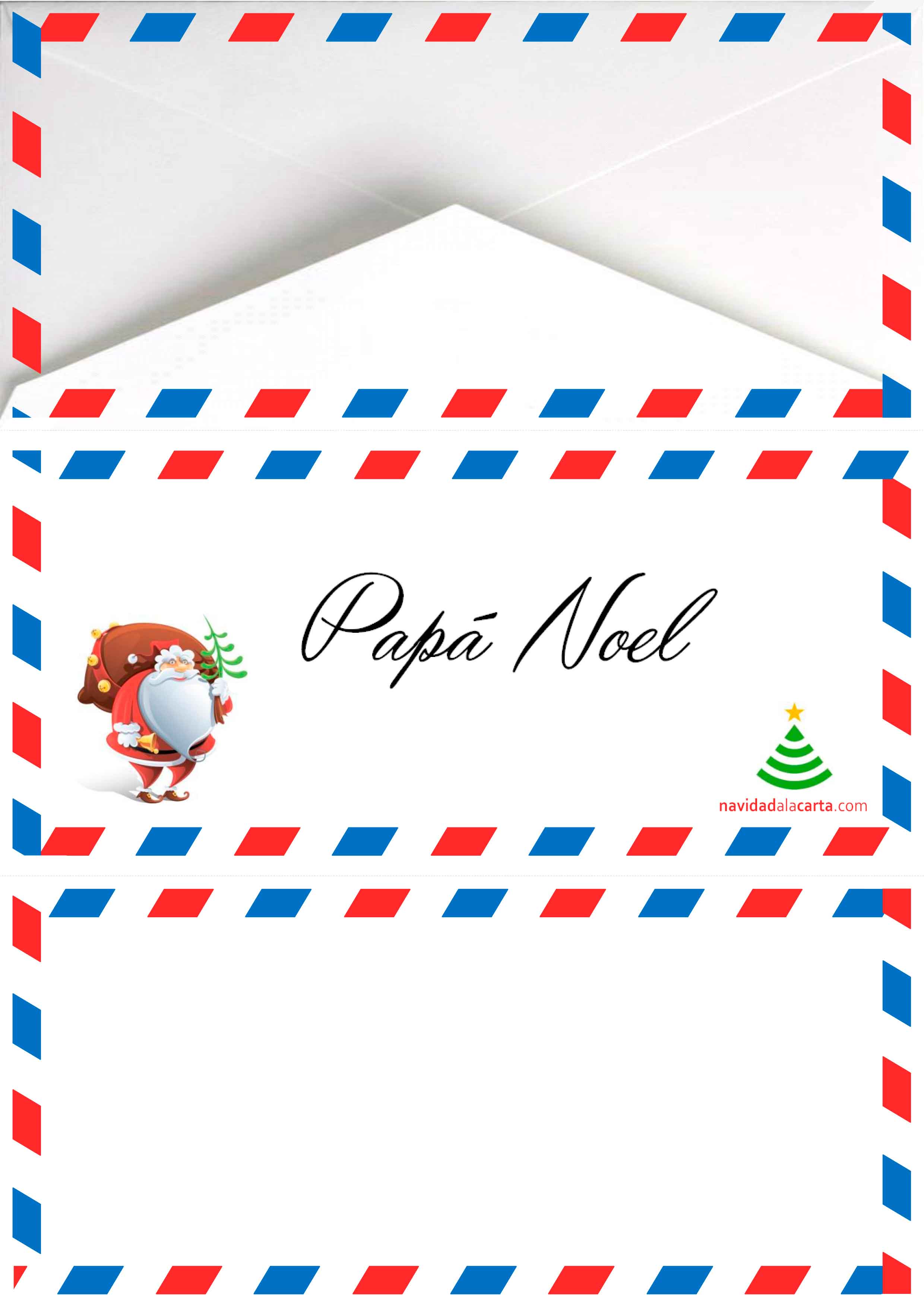 Sobre Carta Papa Noel Carta a los Reyes Magos y Papá Noel - Navidad a la Carta